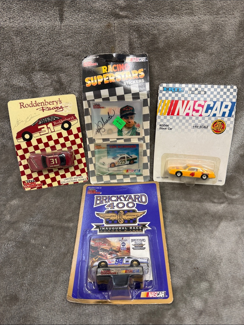 🏁Lot of 4 Vintage NASCAR Items 3 Cars NIB🏁 O